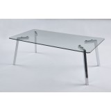 Modern Oblong Glass Coffee Table 120x65cm